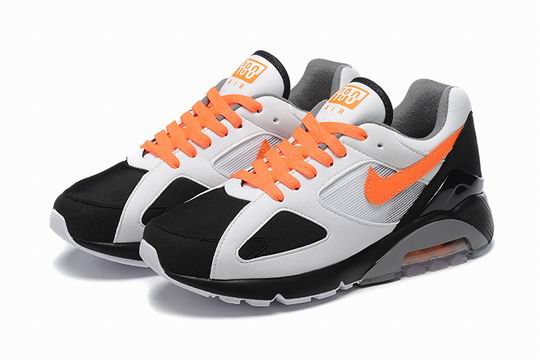Cheap Nike Air Max 180 Black White Orange Men's Shoes-11